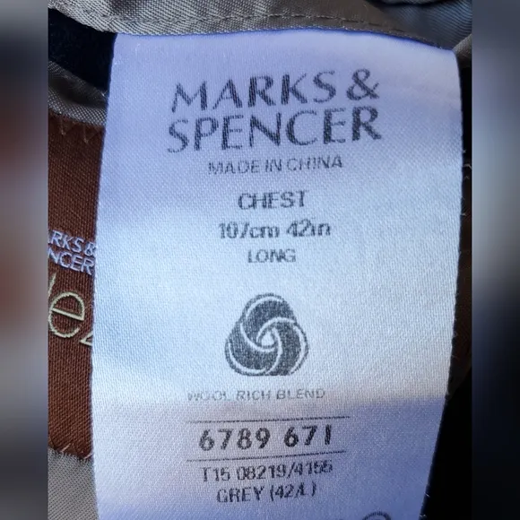 MARKS&amp;SPENCER Men's Classic Charcoal Blazer