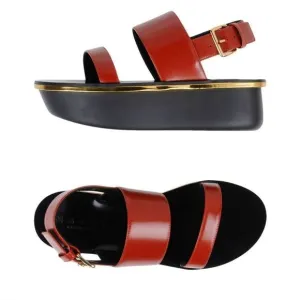 MARNI WEDGE PLATFORM LEATHER SANDALS SHOES 39