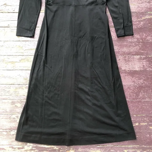 Massimo Dutti Long Dolman Sleeve Dress Size S Black Midi Modern Runway Capsule