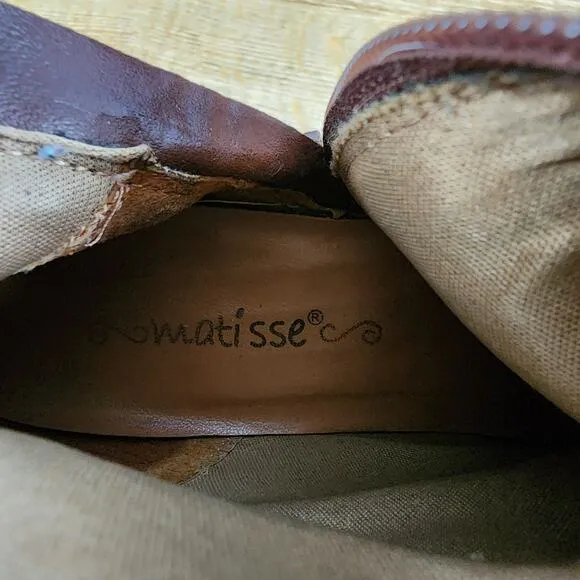 Matisse Becky Distressed Brown Leather Tall Riding Boots | Women's 7.5M