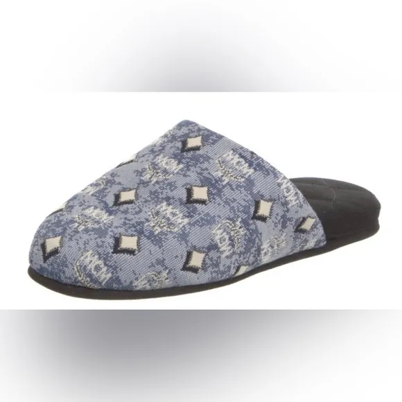 MCM VINTAGE MONOGRAM PRINT WOMEN SLIPPERS SZ 6
