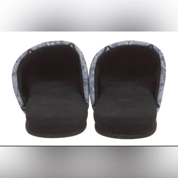 MCM VINTAGE MONOGRAM PRINT WOMEN SLIPPERS SZ 6