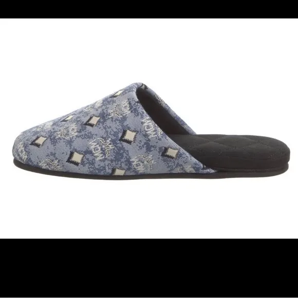 MCM VINTAGE MONOGRAM PRINT WOMEN SLIPPERS SZ 6
