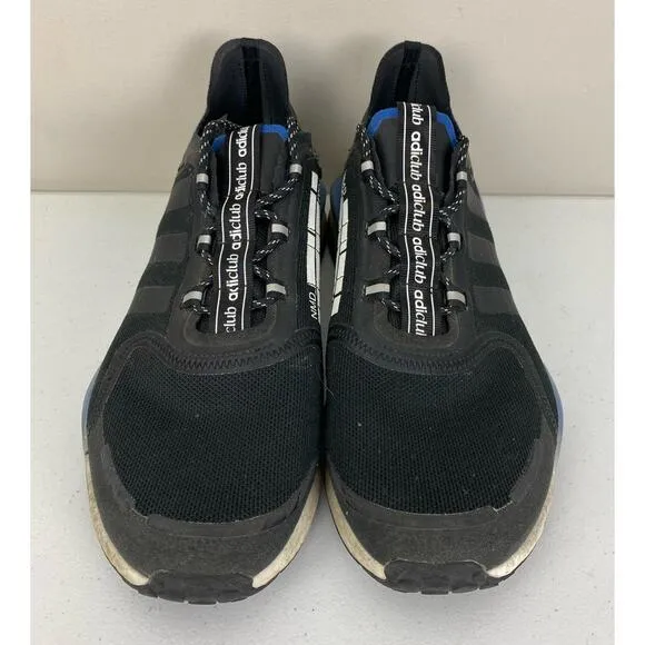Men Adidas NMD R1 V3 black royal blue athletic shoes sneakers HQ9838, 12