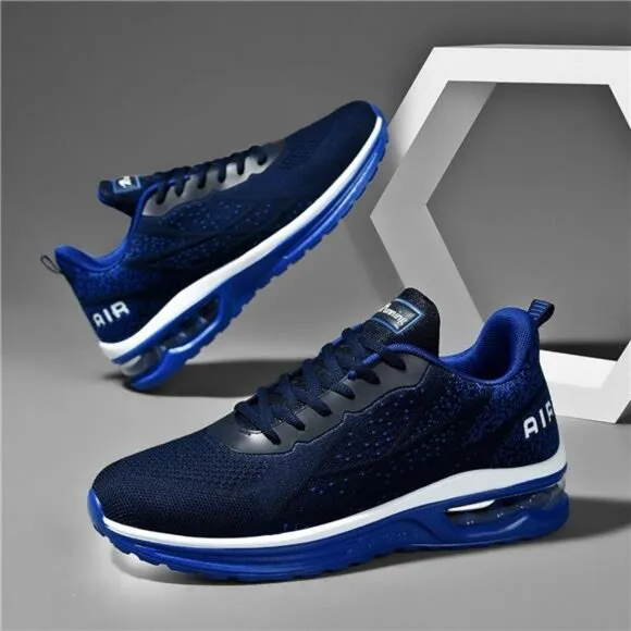 Mens Air Cushion Running Shoes Lightweight Breathable Gym Fitness Sneakers