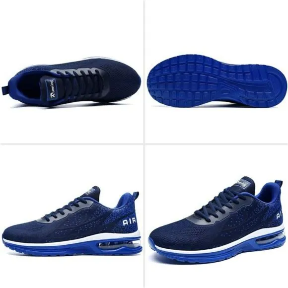 Mens Air Cushion Running Shoes Lightweight Breathable Gym Fitness Sneakers