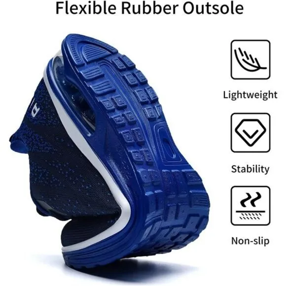 Mens Air Cushion Running Shoes Lightweight Breathable Gym Fitness Sneakers