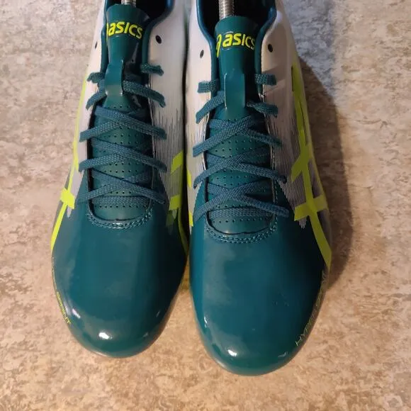 Men's ASICS Hyper Sprint Cleats Size 12 Track Shoes 1091A015 Green White New