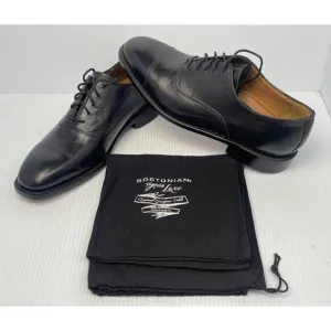 Men's Black Leather Bostonian Veldt Cap Toe Dress Shoes Size 8 D
