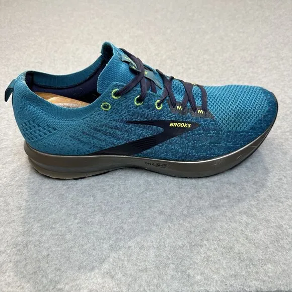 Men's Brooks Levitate 3 Blue Navy Silver Green Size 10.5 Running Shoes Sneakers