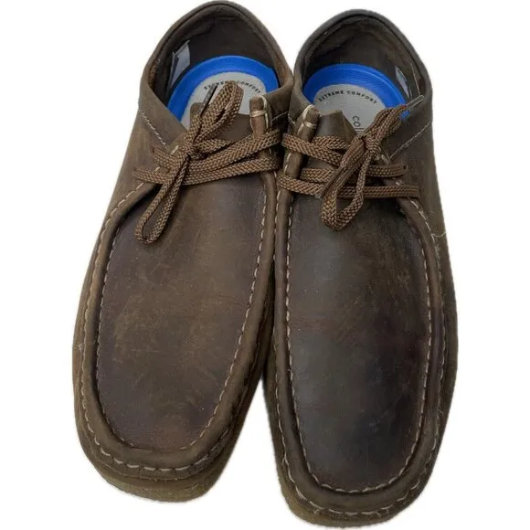 MEN'S CLARKS SHACRE II RUN MOC TOE SHOES 10.5