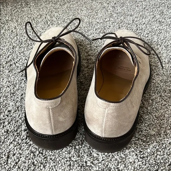 Men's Classic Suede Oxford Shoes - Cream
