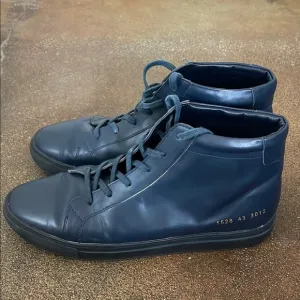 Men's Common Projects Navy High-Top Sneakers
