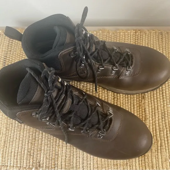 Men’s Eddie Bauer Everett Leather Waterproof Hiking Boots in Brown Size 13