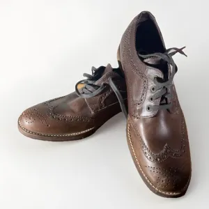 Men's FRANCO FORTINI Leather Oxford Lace Dress Shoes - Brown Size 9