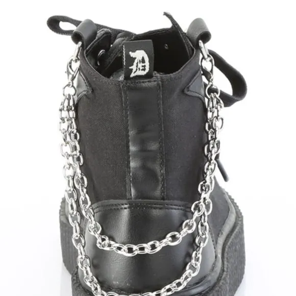 Mens Gothic Platform Bat Lace Up Creeper Shoes Sneakers