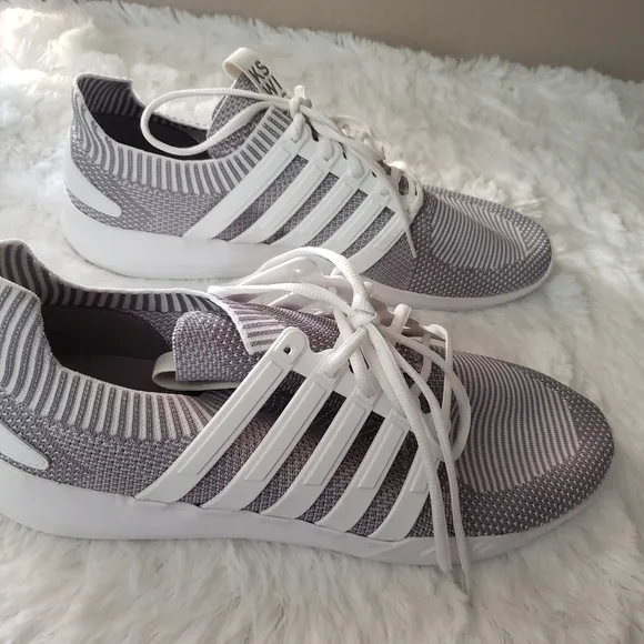 Men's K-swiss Gray sneakers Tennis Shoes size 14 Canvas Comfortable, Breathable