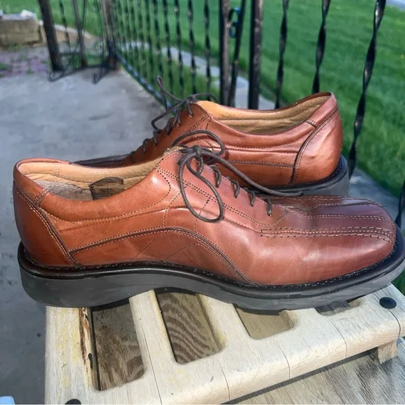 Men's KENNETH COLE REACTION men’s brown Leather Shoes made in Italy sz 11.5M