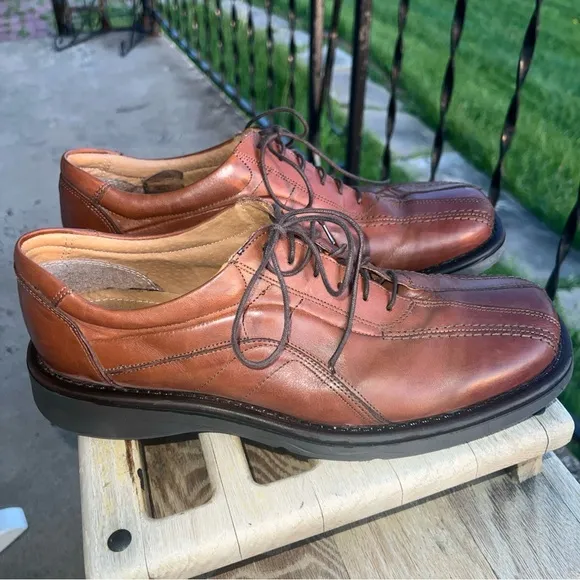 Men's KENNETH COLE REACTION men’s brown Leather Shoes made in Italy sz 11.5M