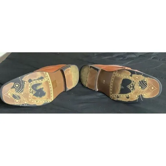 Mens NEW ITALY LEATHER SHOES size 10.5 10 1/2 PARRAZO brown ties Dress Shoes‎
