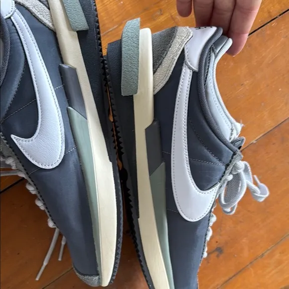 Men's Nike Gray and White Sneakers 9.5 worn inside once like new