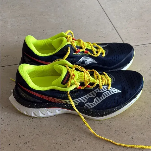 Men’s Saucony Black and Neon Yellow Running Shoes
