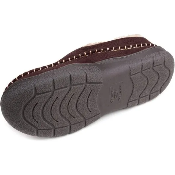 Men's Slip On Moccasin Warm Fuzzy Comfy Fluffy Wide Loafer Slippers