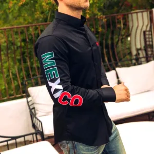 MEN'S SNAP POCKETS MÉXICO EMBROIDERED WESTERN MODERN FIT SHIRT