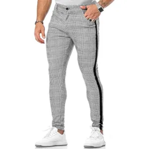 Men's Stretch Dress Pants Slim Fit Flat Front Slacks Tapered Casual Pants