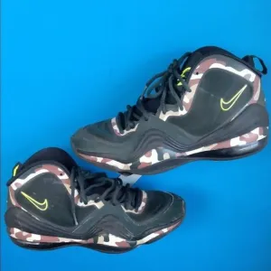 Mens Sz 9.5 Nike Air Camo Penny Hardaway V Basketball Sneakers Shoes 628569-307