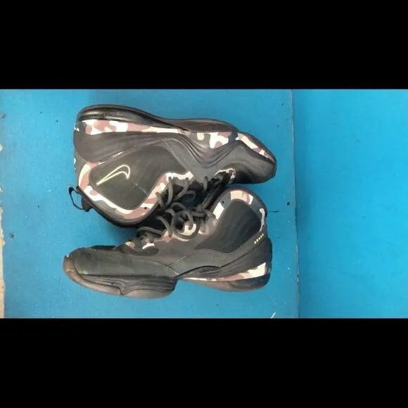 Mens Sz 9.5 Nike Air Camo Penny Hardaway V Basketball Sneakers Shoes 628569-307