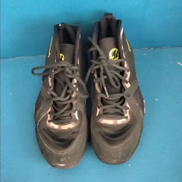 Mens Sz 9.5 Nike Air Camo Penny Hardaway V Basketball Sneakers Shoes 628569-307