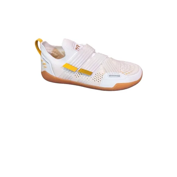 Men's TYR Dropzero Trainer Shoes Size 10.5 White/Gold