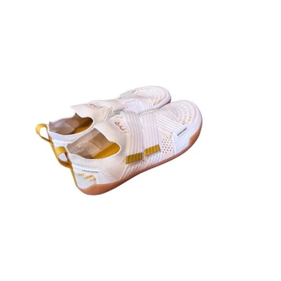 Men's TYR Dropzero Trainer Shoes Size 10.5 White/Gold