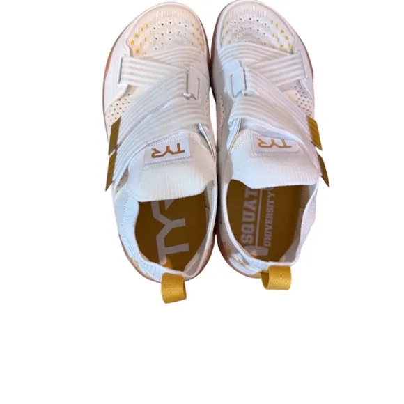 Men's TYR Dropzero Trainer Shoes Size 10.5 White/Gold
