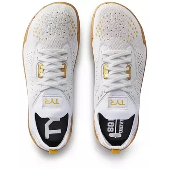 Men's TYR Dropzero Trainer Shoes Size 10.5 White/Gold