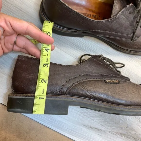 Mephisto Air Relax Goodyear Welt Brown Leather Men's Shoes Size US 11 Cap Toe