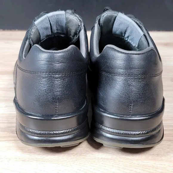 Mephisto Match Golf Shoes Mens Size 9.5 Black Round Toe Leather Runoff Air Jet
