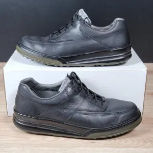 Mephisto Match Golf Shoes Mens Size 9.5 Black Round Toe Leather Runoff Air Jet