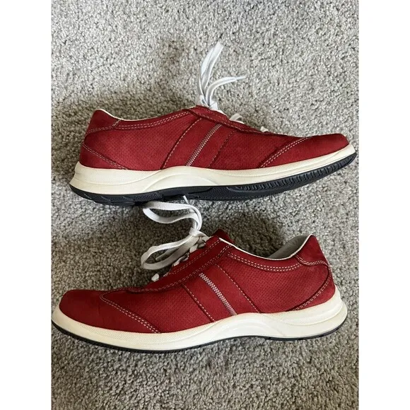 Mephisto Runoff Air Jet System Red Leather Shoes $180 Women US Size 8.5/ EU 6