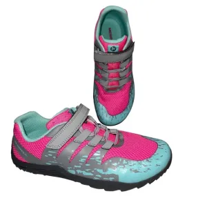 Merrell Bare Steps Sneaker Shoes Pink Blue Gray Big Kid Size 6