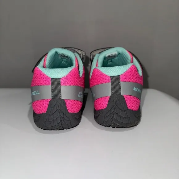 Merrell Bare Steps Sneaker Shoes Pink Blue Gray Big Kid Size 6
