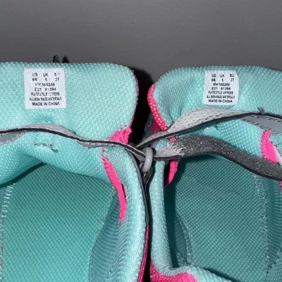 Merrell Bare Steps Sneaker Shoes Pink Blue Gray Big Kid Size 6