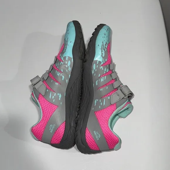 Merrell Bare Steps Sneaker Shoes Pink Blue Gray Big Kid Size 6