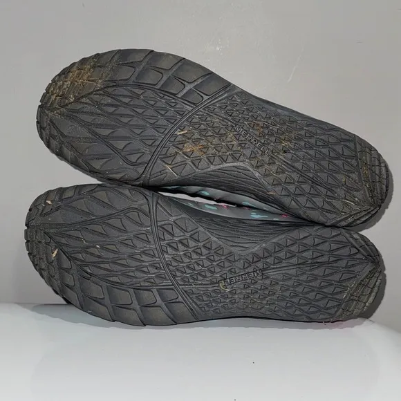 Merrell Bare Steps Sneaker Shoes Pink Blue Gray Big Kid Size 6