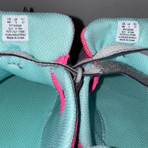 Merrell Bare Steps Sneaker Shoes Pink Blue Gray Big Kid Size 6