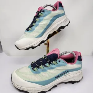 Merrell Sweaty Betty Moab Speed Gore-Tex Hiking Shoes Blue Smoke Womens Size 11