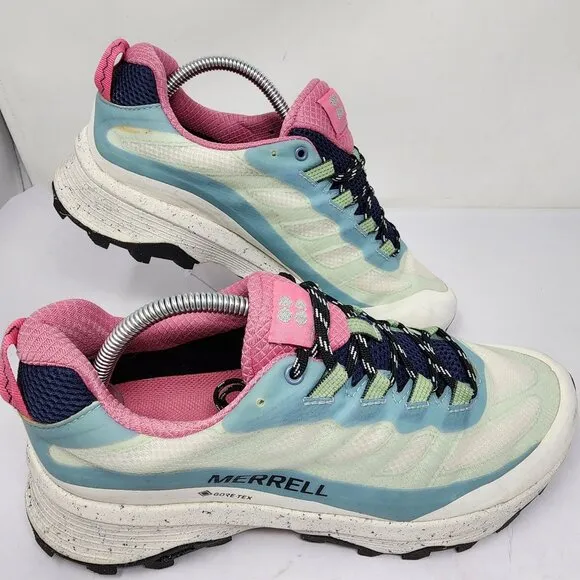 Merrell Sweaty Betty Moab Speed Gore-Tex Hiking Shoes Blue Smoke Womens Size 11