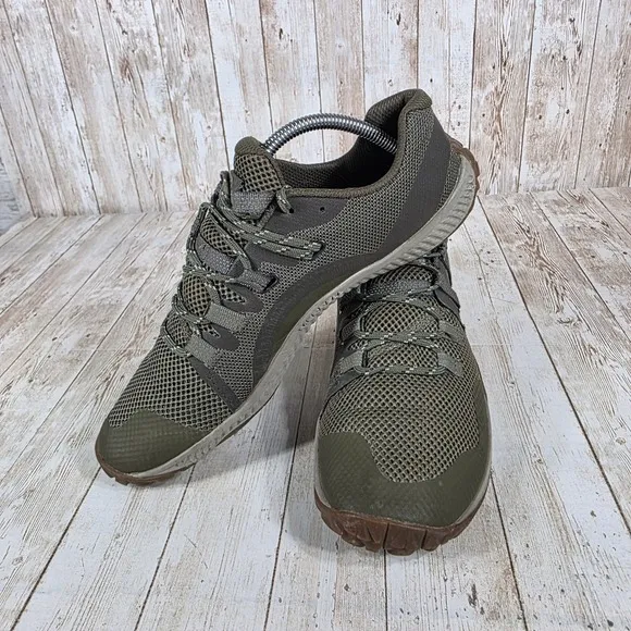 Merrell Trail Glove 6 Running Shoes Vibram Minimalist Olive Size 9
