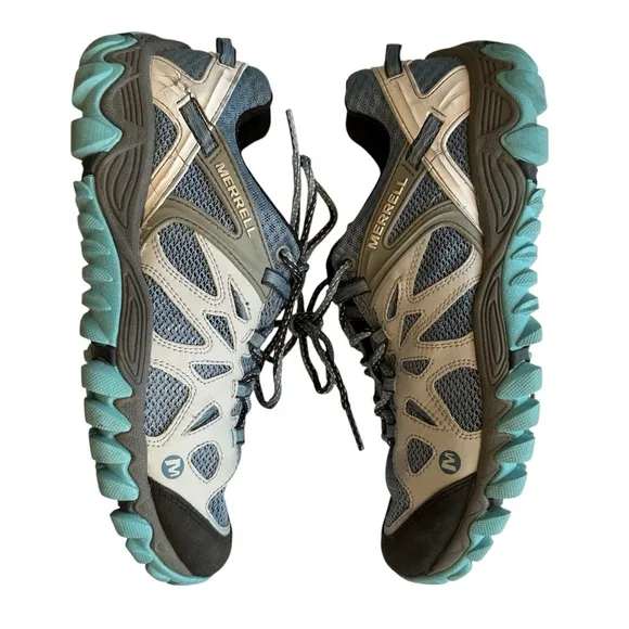 Merrell Women’s All Out Blaze Aero Sport Hiking Water Shoes Blue Heaven Size 9.5
